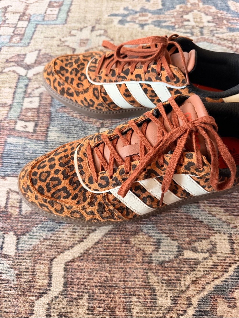 adidas Breaknet Cloudfoam Plus Leopard Print Athletic Sneakers in Tan and Black - Picture 5 of 5